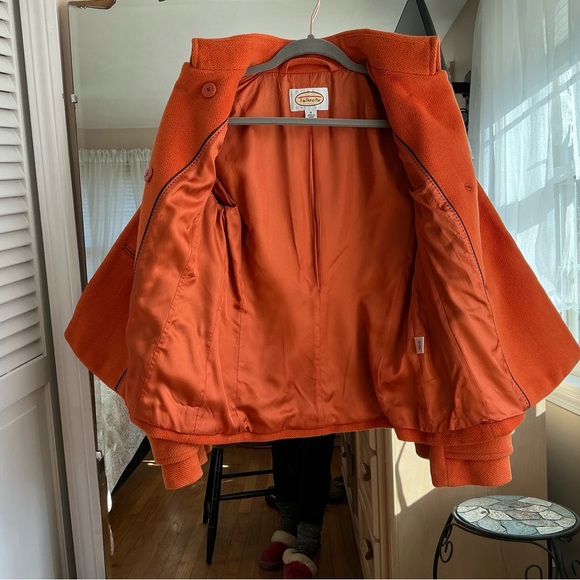 Vintage Talbots Coat Jacket Orange Size 8 - Picture 9 of 9